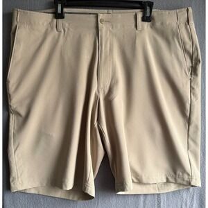 Ben Hogan‎ Golf Shorts Men Size 42 Beige Flat Front Stretch Chino Casual Outdoor